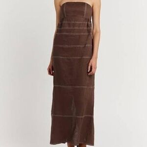 DISSH Chocolate Chai Strapless Dress Size 10